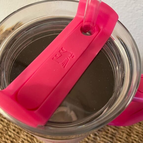 Stanley 40 Ounce Metal Light Pink Dark Pink Tumbler - Picture 12 of 14